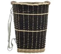 Sufrk Firewood Backpack with Carrying Belts 50x44x58 cm Natural Willow-Log Basket for Wood Burner Indoor- Round Wicker Storage Basket - Kindling Basket Storage - Small Wood Basket for Logs - Log Store