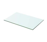 Sufrk Shelf Panel Glass Clear 50x25 cm|Glass Wall Shelf Bathroom Shower Glass Vanity Shelf,Wall Mounted Storage Floating Shelves for Kitchen Living Room
