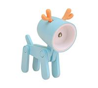 SUFUBAI Cartoon Mini DIY Cute Deer LED Desk Lamp Portable Adjustable Night Light Eye-Protection for Home Office College Dorm Room Decor Gift(Deer-Blue)