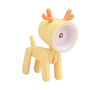 SUFUBAI Cartoon Mini DIY Cute Deer LED Desk Lamp Portable Adjustable Night Light Eye-Protection for Home Office College Dorm Room Girls Boys Decor Gift(Deer-Yellow)