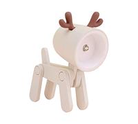 SUFUBAI Cartoon Mini DIY Cute Deer LED Desk Lamp Portable Adjustable Night Light Eye-Protection for Home Office College Dorm Room Girls Boys Decor Gift(Deer-Beige)