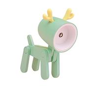 SUFUBAI Cartoon Mini DIY Cute Deer Night Light LED Desk Lamp Portable Adjustable Night Light Eye-Protection for Home Office College Dorm Room Girls Boys Decor Gift(Deer-Green)