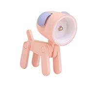 SUFUBAI Cartoon Mini DIY Cute Dog LED Desk Lamp Portable Adjustable Night Light Eye-Protection for Home Office College Dorm Room Girls Boys Decor Gift (Pink)