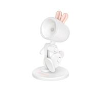 SUFUBAI Cartoon Mini Magnetic Base DIY Cute Rabbit Night Light LED Desk Lamp Portable Adjustable Night Light Eye-Protection for Home Office Dorm Room Girl Boy Decor Gift(Rabbit-White)