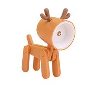 SUFUBAI Cartoon Mini Night Light DIY Cute Deer LED Desk Lamp Portable Adjustable Night Light Eye-Protection for Home Office College Dorm Room Girls Boys Decor Gift(Deer-Orange)