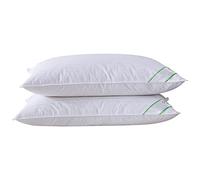 SUFUEE Luxury Goose Feather and Down Pillow Pair with 100% Cotton Cover (Standard(50% Down))