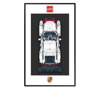 SuFunSu Display Wall Mount Board for LEGO 42096 Technic Porsche 911 RSR,Adult Collectibles Gifts for Lego Car Wall Mount (Only Display Wallboard)