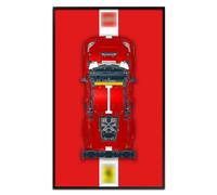 SuFunSu Display Wall Mount Board for Lego Technic Ferrari 488 GTE “AF Corse #51” 42125,Adult Collectibles Gifts for Lego Car Wall Mount (Only Display Wallboard)