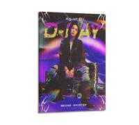 SUGA D-DAY AGUST D Posters Rapper Music Signed Limited Posters Album Cover Prints Posters Canvas Wall Art Room Aesthetic Posters Music Classroom Bedroom Wall Decor Art 12x18inch(30x45cm) Frame-style