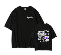 SUGA Merch T-shirt Album Agust-D Min Yoon Gi K-pop Unisex Tshirts For Fans(Color:Black-c,Size:XXL)