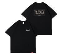 Suga Merchandise Short Sleeve T-Shirt Min Yoon Gi Agust D D-Day Tour Tee Shirt for Women Girls Fans E Black-S