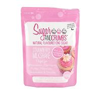 Sugar and Crumbs Natural Flavoured Icing Sugar, Confectioners Powdered Sugar - for Baking, Frosting, Dusting, Decorating Royal Icing Cake, Cupcakes, Buttercreams Strawberry Milkshake 500g