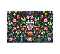Sugar and Skulls and Flowers Puzzle, 300 Piece Jigsaw Puzzl, 15â€X10.2â Wood, Environmentally Friendly, No Odor Challenging, for Adult and Kids Family, Wedding, Graduation, Gift