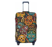 Sugar and Skulls Style Luggage Cover Suitcase Trolley Case Protector Elastic Washable Anti Scratch Fit 18-32 Inch
