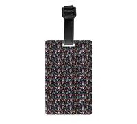 Sugar and Skulls Style Print Luggage Tags Suitcases Waterproof Labels Set for Daily Use Cruise Ships Air Travel