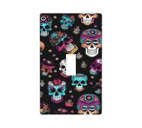 Sugar and Skulls Style Print Switch Plate Covers,1 Gang Wall Plate Single Toggle Light Switch Cover Plate
