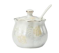 Sugar Bowl with Lid and Spoon 280ml, Sugar Holder for Coffee Bar,Ceramic Sugar Dish