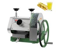 Sugar Cane Juicer Manual Stainless Steel with Feeding Port and Filter Box, Adjustable Handle, Output 110 LB Per Hour for Ginger Sweet Sorghum