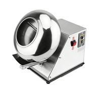 Sugar Coating Machine, 3-6KG/H Electric Coating Drying Equipment, Speed Adjustable, Stainless Steel Thickened for Pharmaceutical, Food, Chemical Granulation(A)