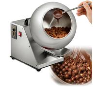 sugar coating machine, pharmaceutical coater machine, 9-speed adjustable, 1-4KG/H, With heating function, Peanut Coating Machine, For drying, polishing, and tablet coating. 220V-UpgradedRibType