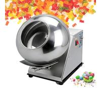 Sugar Coating Machine, Snack Coater, Table Top Chocolate Panning Machine, Commercial Candy Polishing Equipment, 3-6kg/H Peanut Nut Coating