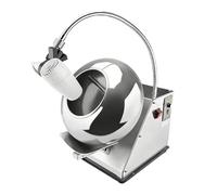 Sugar Coating Machine with Constant Temperature Drying, Commercial Electric Coater with Hair Dryer, Stainless Steel Enlarged Pot for Pharmaceutical Pills, Chocolate Coating(B)