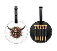 Sugar Conjuration Print Custom Halloween PU Golf Tees Holder | Bring Spooky Halloween Vibes To The Golf Course, Fun Golf Accessory And Gift For Golf Lovers