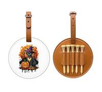 Sugar Conjuration Print Custom Halloween PU Golf Tees Holder | Bring Spooky Halloween Vibes To The Golf Course, Fun Golf Accessory And Gift For Golf Lovers
