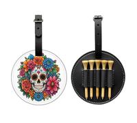 Sugar Conjuration Print Custom Halloween PU Golf Tees Holder | Bring Spooky Halloween Vibes To The Golf Course, Fun Golf Accessory And Gift For Golf Lovers