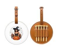 Sugar Conjuration Print Custom Halloween PU Golf Tees Holder | Bring Spooky Halloween Vibes To The Golf Course, Fun Golf Accessory And Gift For Golf Lovers