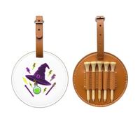 Sugar Conjuration Print Custom Halloween PU Golf Tees Holder | Bring Spooky Halloween Vibes To The Golf Course, Fun Golf Accessory And Gift For Golf Lovers