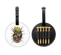 Sugar Conjuration Print Custom Halloween PU Golf Tees Holder | Bring Spooky Halloween Vibes To The Golf Course, Fun Golf Accessory And Gift For Golf Lovers