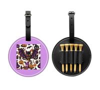 Sugar Conjuration Print Custom Halloween PU Golf Tees Holder | Bring Spooky Halloween Vibes To The Golf Course, Fun Golf Accessory And Gift For Golf Lovers