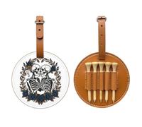 Sugar Conjuration Print Custom Halloween PU Golf Tees Holder | Bring Spooky Halloween Vibes To The Golf Course, Fun Golf Accessory And Gift For Golf Lovers