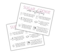 Sugar Cookie Care Instruction Cards 30pk 4.25x5.5” DIY Cookie Decorating Kit Aftercare and Storage Tips Client Packaging Homemade