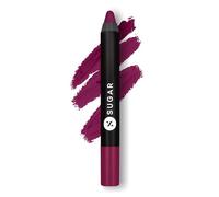 SUGAR Cosmetics Matte As Hell Crayon Lipstick 12 Baby Houseman (Deep Pink) with free sharpener, 2.8 gm