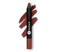 SUGAR Cosmetics Matte As Hell Crayon Lipstick 17 Brandy Harrington (Rusty Reddish Pink) with free sharpener, 2.8 gm