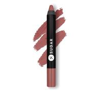 SUGAR Cosmetics Matte As Hell Crayon Lipstick - 23 Jessica Day (Dusty Coral) with Sharpener Highly Pigmented, Creamy Texture, Long Lasting Matte Finish