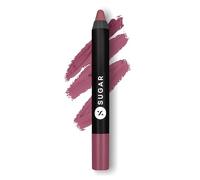 SUGAR Cosmetics Matte As Hell Crayon Lipstick - 25 Lily Aldrin (Mauve Pink) with Sharpener Highly Pigmented, Creamy Texture, Long Lasting Matte Finish
