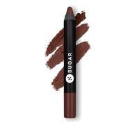 SUGAR Cosmetics Matte As Hell Crayon Lipstick26 Vianne Rocher (Deep Chocolate Brown) with Sharpener, Highly Pigmented, Creamy Texture, Long Lasting Matte Finish