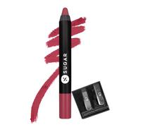 SUGAR Cosmetics Matte as Hell Crayon Lipsticks for Women Lasts Up To 8+ Hours Lip Crayon with Sharpener - 2.8 g (Pack of 1) 28 Honey Rider