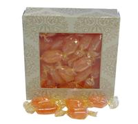 Sugar Free Barley Sugar Hard Boiled Sweets, 300g Square Window Ivory White Pattern Box