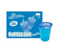 Sugar Free Big Time Flavoured Cup Drinks 24 x 200ml, Assorted Fruit Flavours, Kids Juice Cups with Paper Straws, School Lunch & Picnic Drinks, Ready to Drink (Bubblegum)