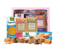 Sugar Free Biscuit Gift Box Hamper Box Including Zero Sugar Digestives And No Sugar Chocolate Cookies | Diabetic Hamper Including Luxury Farmhouse Biscuits Packaged In A JC Gift Box
