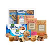 Sugar Free Biscuit Gift Box Including Zero Sugar Chocolate Cookies And No Sugar Oat Biscuits | Healthy Gift Or Snack Suitable For Diabetics Packaged In A JC Gift Box