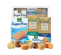 Sugar Free Biscuit Sweet Box Including Luxury Farmhouse Sugar Free Chocolate Cookie Selection | A Great Diabetes Or Health Conscious Gift Presented In JC Treats Packaging