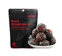 Sugar free black sesame balls, red dates rose nuts sesame balls 108g, nutritious cakes, healthy breakfast, instant red date cakes, preserved fruits, candies, leisure snacks (Red date flavor,5 bags)