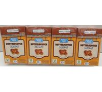 Sugar Free Butterscotch Drops Pocket Size Hard Candy (4 Packs, 44g Each) - Vegetarian - Caramel Flavour Sweets