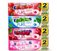 Sugar Free Chewing Gum Variety Pack of 4 (4 x 30g) - Strawberry, Fresh Mint, Cherry & Bubble Fresh Flavours, Soft Centre Gum, Xylitol Chewing Gum, 120g Total Multipack