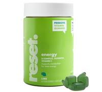 Sugar Free Energy Gummies x 60 | Guarana Natural Caffeine Supplement | No Jitters | Vitamin B Complex Lime Flavour Vegan Chews | Pre-Workout Gummies | Faster Energy Than Drinks, Tablets, Running Gels
